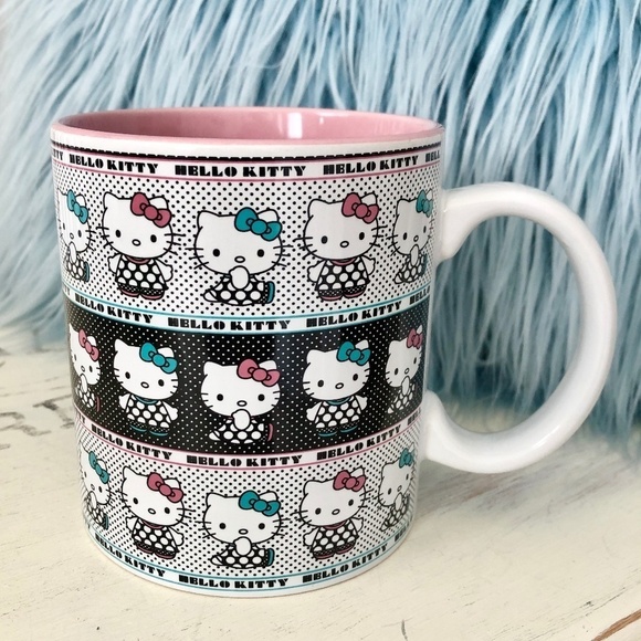 Hello Kitty, Ceramic, Coffee, Mug, With, Pink, Interior, Large, 20oz, Mug, NWT - Picture 1 of 10